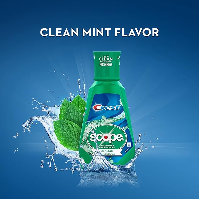 PROCTER &amp GAMBLE Crest + Scope Rinse Classic Mint 36 Ml Bottle 180/carton
