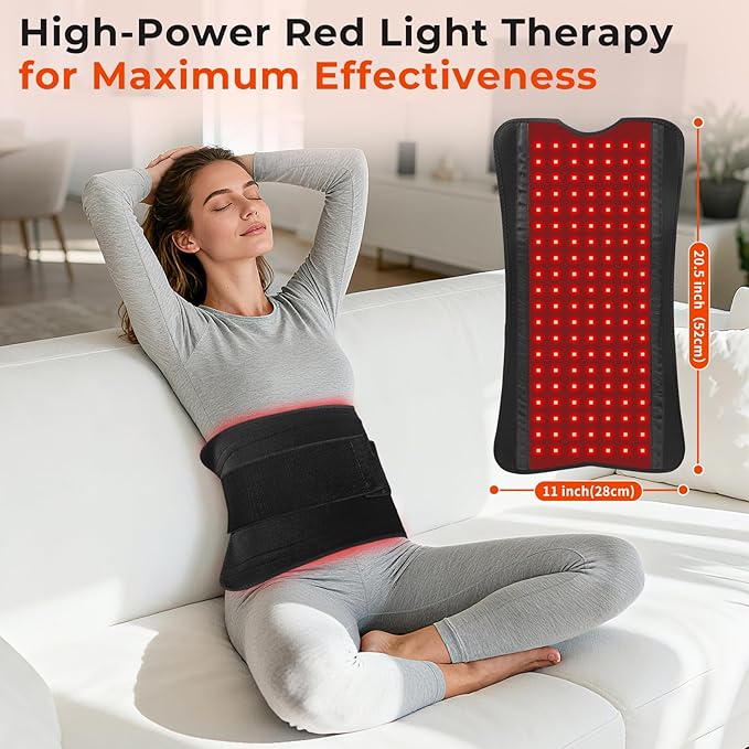 Red Light Therapy Mat for Body 20.5''x 11'' Red Light Therapy Pad with Controller 140pcs 2 in 1 LEDs (660nm &amp 850nm) Adjustable Timer &amp Intensity