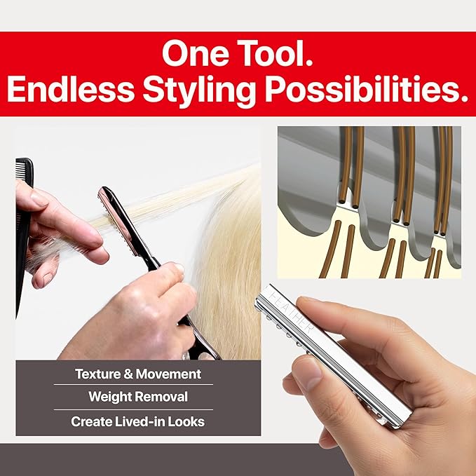 Feather Styling Razor Standard Blades - Professional Hair Cutting Blades for Styling Shaping Feathering &amp Thinning - Stainless Steel Single Edge Guarded Blade - Made in Japan - Refill Pack - 30