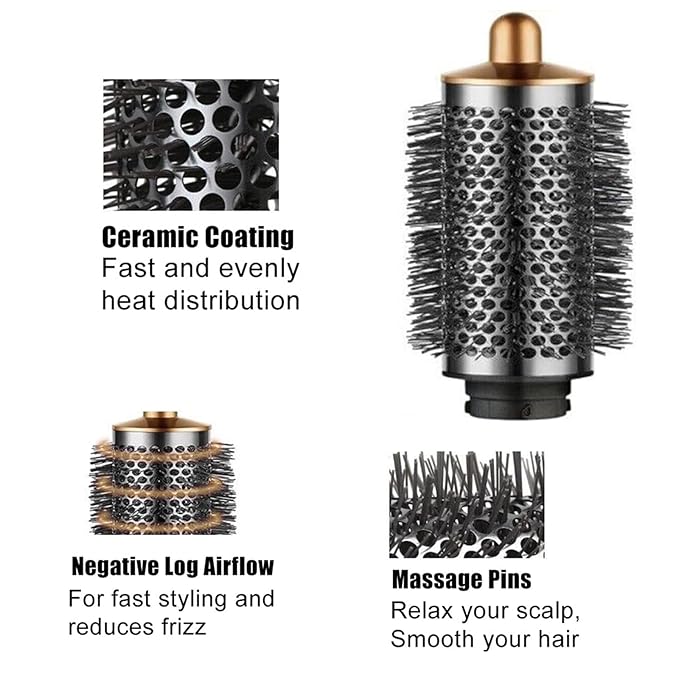 Upgraded Large Round Volumizing Brush for Dyson for Airwrap HS01 HS05 for Airwrap Accessories for Limp Flat Hair