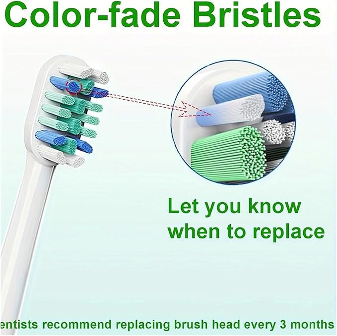 20PCS Toothbrush Heads Compatible for Electric Replacement Soft Bristles for Gum Health