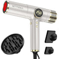 Infrared Ionic Hair Dryer with Diffuser - 2000W Dual Voltage Blow Dryer Gift for Women Fast Drying Frizz Control Lightweight &amp Low Noise Red Light &amp Negative Ions European Travel 110V-240