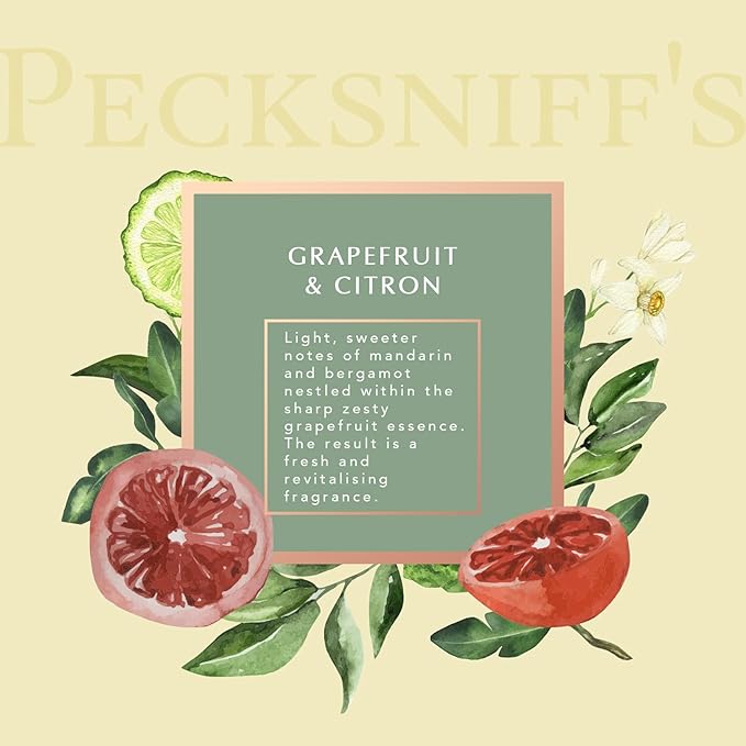 Pecksniff’s Grapefruit &amp Citron Foaming Bath Soak – Luxury Bubble Bath 1L / 33.8 fl oz Made in England