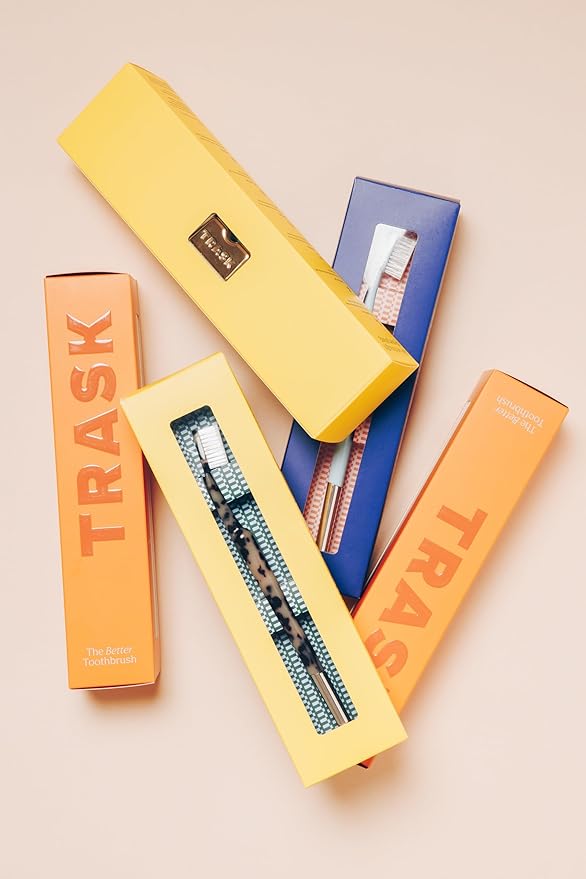 TRASK The Better Brush - Luxury Soft Bristle Dentist Designed Manual Toothbrush for Adults Verde