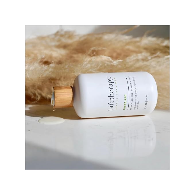 Lifetherapy 3-in-1 Body Wash Bubble Bath &amp Hand Wash – Energized | Clean Skin-Loving Formula | Vegan &amp Gluten Free | Nourishing &amp Revitalizing | Free From Parabens Sulfates &amp Phthal