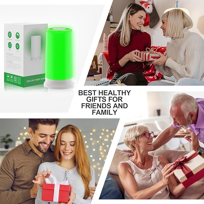 iKeener Green Light Therapy Lamp for Migraines10000 Lux Mood&ampEnergy Enhancing Light Therapy Lamp for HeadachesInsomniaAnxiety ReliefRelaxationAdjustable Warm White&ampGreen Brightness