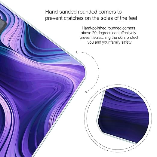Wavy Purple Scale for Body Weight Digital Bathroom Scale Precision Smart Weighing Scales with Clear LED Display Accurate High Precision Scales Weighing Machine