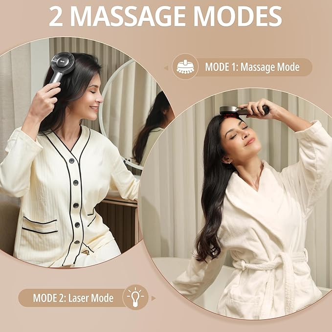 Breo Scalp 3L Laser Hair Growth Comb with 650nm Infrared Technology 360° Scalp Massager Waterproof Design Effective Scalp Stimulation and Hair Regrowth