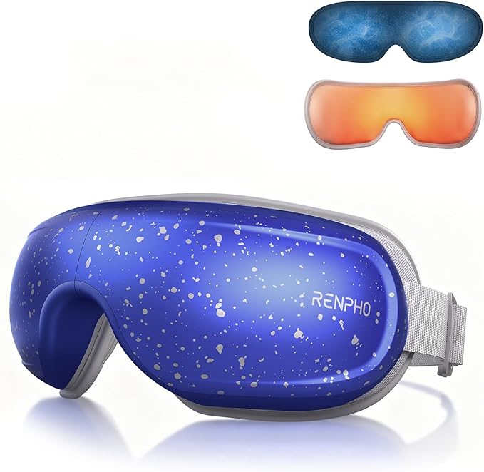 RENPHO Limited Edition Eye Massager with Heat and Cooling Voice Control FSA Eligible HSA Mothers Day Birthday Gifts for Mom Women Men Her Him Eye Mask for Migraines Relief Eyeris 3 Reduce Dry Eyes