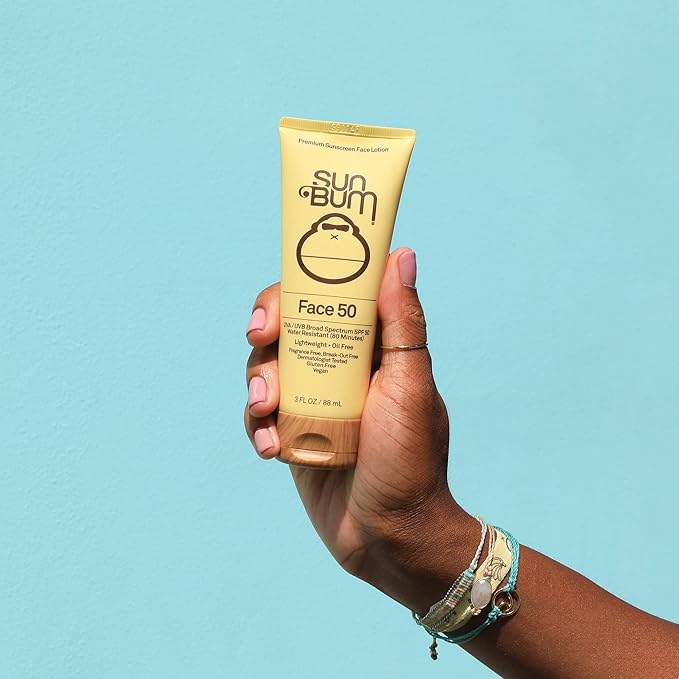 Sun Bum Original SPF 50 Sunscreen Face Lotion 3oz &amp Roll-On Lotion 3oz Bundle | Vegan and Hawaii 104 Reef Act Compliant
