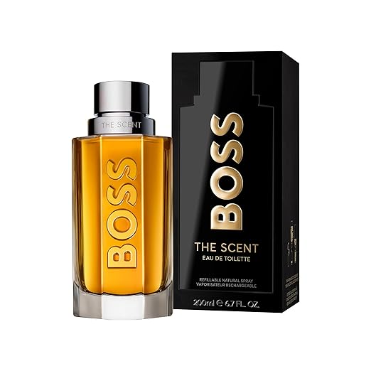 Hugo Boss The Scent Eau de Toilette – Ambery Men's Cologne – With Notes of Ginger Manika Fruit &amp Leather Accords – Long Lasting Fragrance