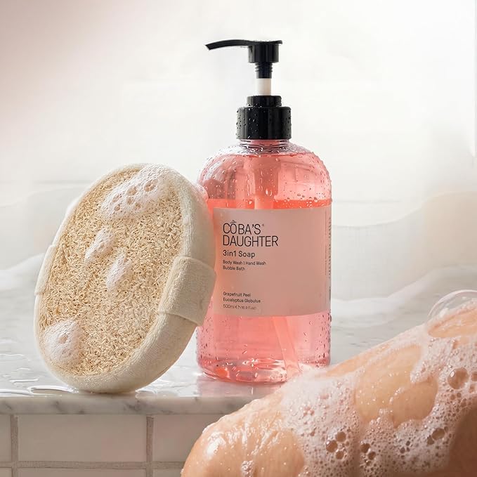 COBA'S DAUGHTER 3in1 Soap | Bubble Bath Body Wash &amp Hand Wash | Aromatherapy-Infused with Grapefruit Peel &amp Eucalyptus Globulus | Inulin &amp Seaweed Extract to Hydrate &amp Soften Skin (16