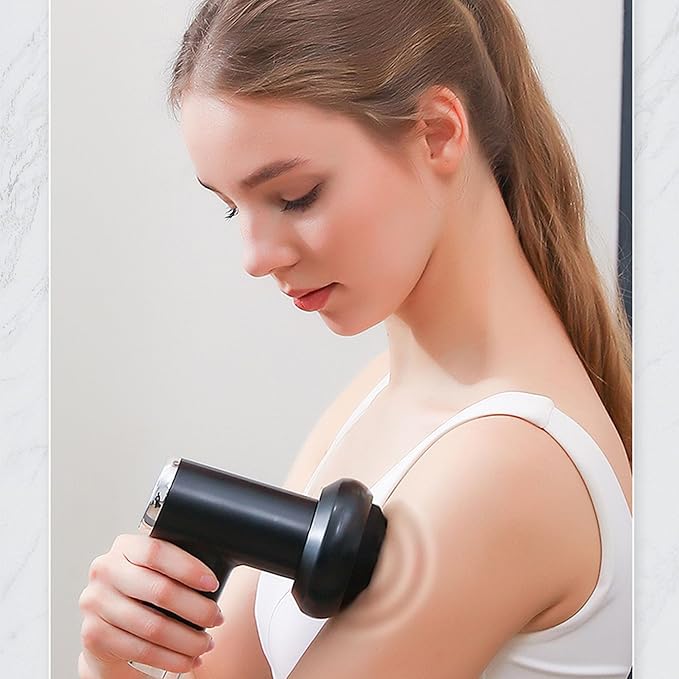 Cordless Electric Back Massager Handheld Muscle Massager Rechargeable Portable Massage Device for Women Men Muscle Relaxation Pink