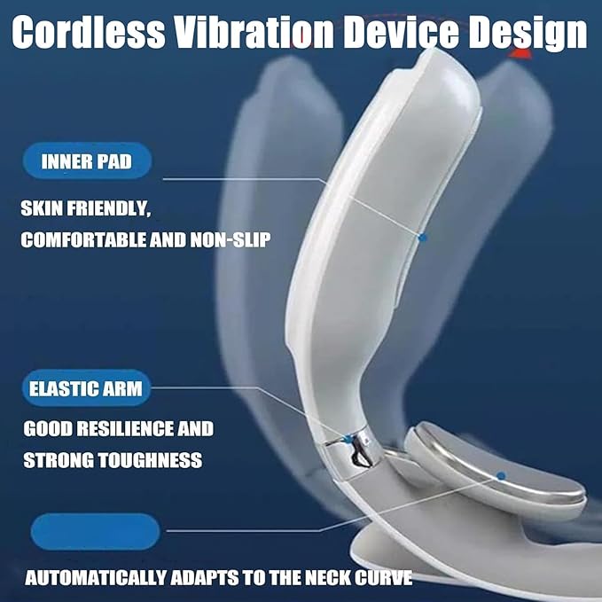 2025 Magic Pro 2.0 Neck Massager with Heat Smart Electric Massager – 6 Modes &amp 14 Intensity Levels Cordless Vibration Device DesignRelaxation and Relief