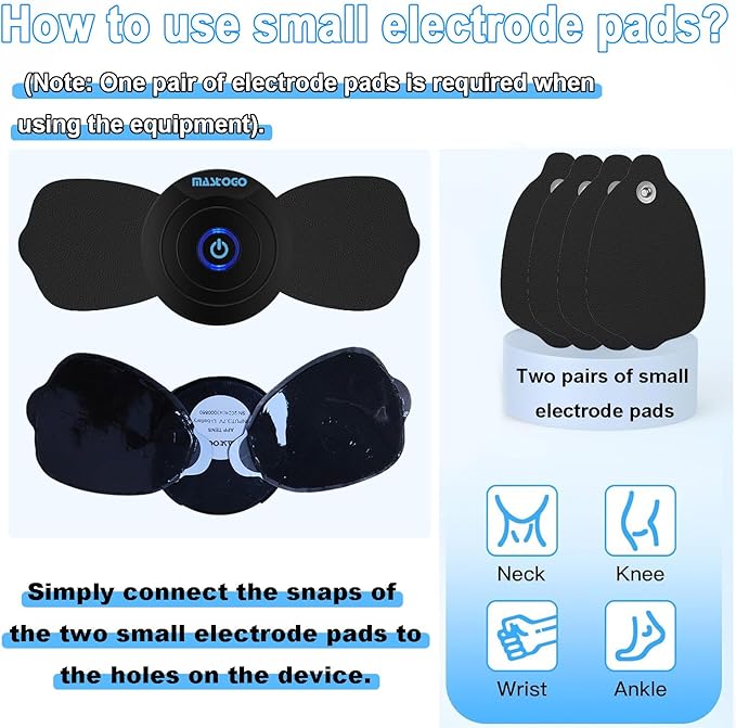 Wireless Tens Unit Muscle Stimulator - Two Sets of Tens Unit Massager for Pain Relief - Up to 12 Mode 20 Intensity Portable with App Controlled Bluetooth TENS EMS Muscle Stimulator Machine
