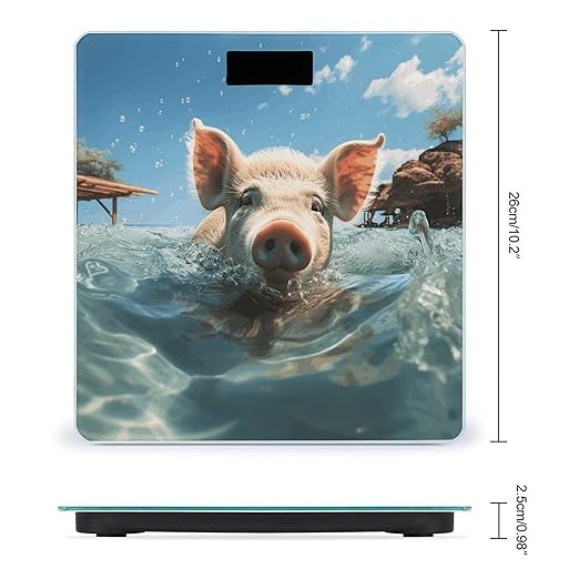 Pig Swim Bathe Bathroom Scale Ultra-Bright Liquid Crystal Screen Weight Scale Accurate Bathroom Body Scales for Body Weight Bathroom Pet Home Bedroom Gift-Giving
