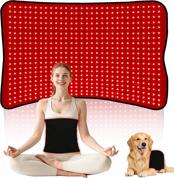 Red Light Therapy Mat for Body Near Infrared Light Therapy Pad with 660nm &amp 850nm Wavelength Home Use for Back Belly Knee Joint Muscle Comfort 600 LEDs 27x24