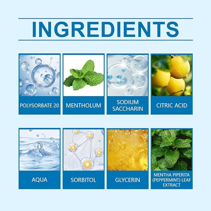 Fresh Mint Mouthwash for Instant Clean &amp Long-Lasting Freshness – Remove Food Residue Boost Oral Comfort(2PCS)