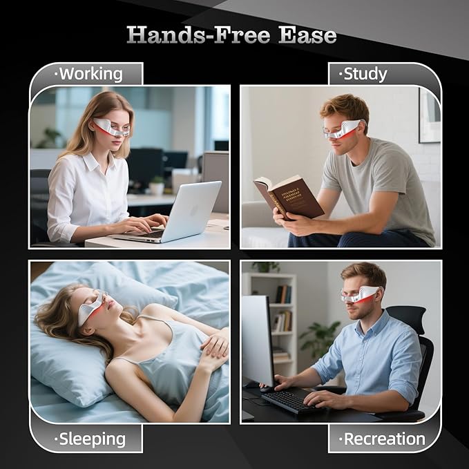 Under Eye Red Light Therapy Device Facial red Light Therapy for reducing Dark Circles and Puffiness Smoothing fine Lines Eye Massager