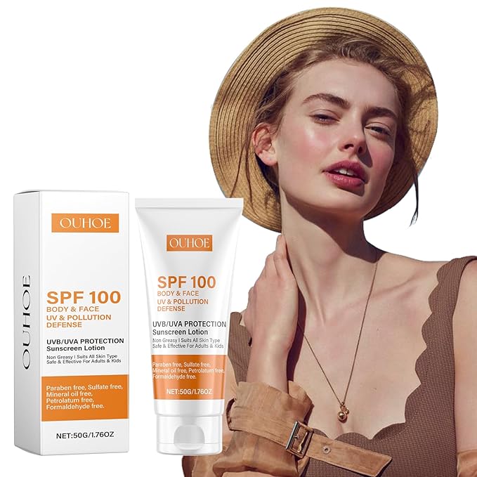 AMALIA Sunscreen SPF 100 Sunscreen For Body &amp Face Broad Spectrum SPF + Antioxidants Oil Free For Sun Sensitive Skin