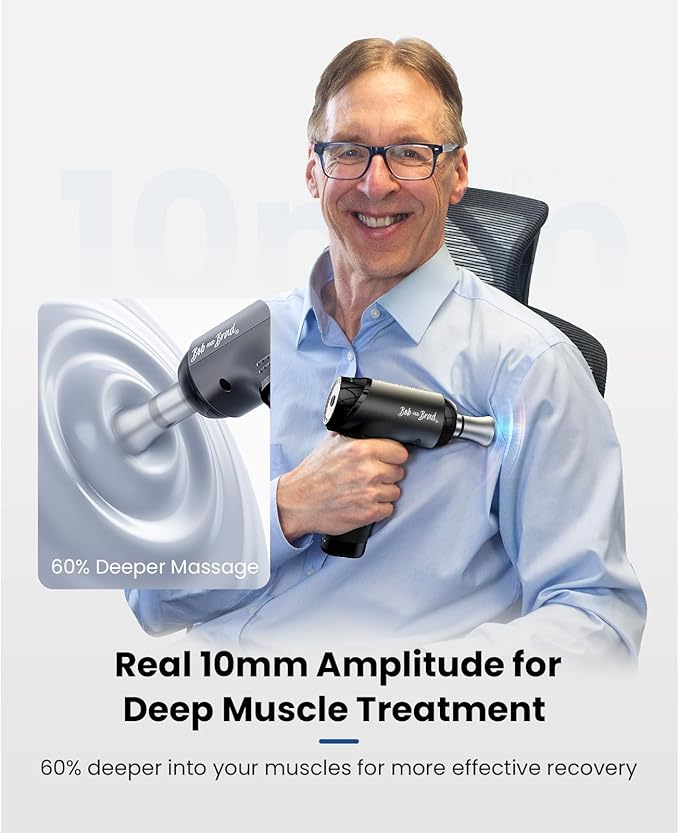 BOB AND BRAD T2 Max Massage Gun Deep Tissue with Metal Head Professional Muscle Massager HSA Portable Percussion Electric Massager Gun for Athletes for Home Gym Pain Relief FSA Eligible