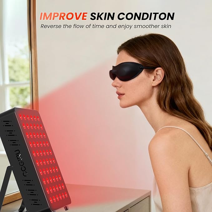 Red Light Therapy Panel for Face and Body -Near Infrared Red Light Device with Timer RC Dual Chip for Improve Sleep Skin Health Pain Relief -Upgraded Version in 2026