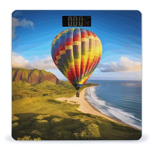 Hawaii Hot Air Balloon Scale for Body Weight Smart Scales Digital Bathroom Scale High Precision Weighing Scales with Large Display Weighing Machine for People