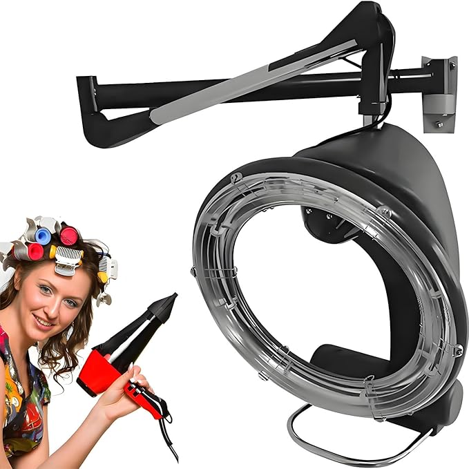 Freestanding Rotating Salon DryerHair Salon Colour Processor Plate Heater Salon Barber System Hood for Hair Salon Or at Home Hair Care Hanging