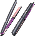 LANDOT Flat Iron Hair Straightener: Ceramic Ionic Straightener for Frizz-Free Shine - Adjustable Temp 250-450F &amp Auto Shut Off + Travel Pouch