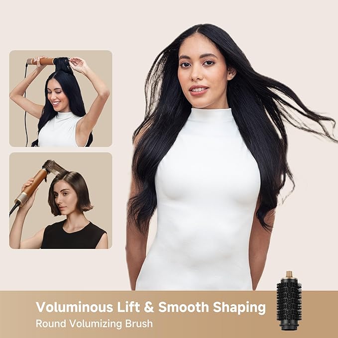 DREAME AirStyle Suite Pro Hair Styler &amp High-Speed Dryer 110000 RPM Motor 3 Essential Snap-On Attachments for Curling Volumizing &amp Fast Dry Frizz Control Cool Shot Luxury Leather Travel