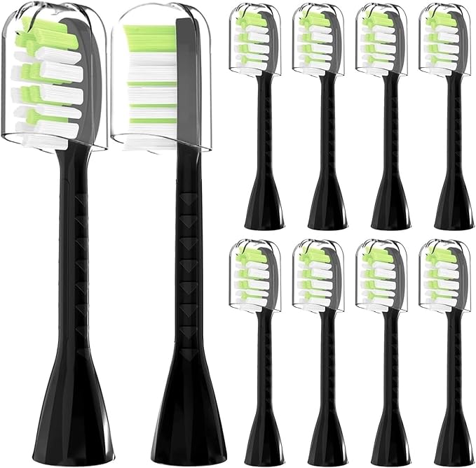 10Pack Toothbrush Replacement HeadsCompatible for Sonicare HY1200/06 BD1003/AZ(Black)