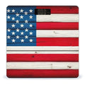 Women's Digital Bathroom Weighing Scale Automatic Switch Energy Saving Scale Smart Scale for Body Weight Vintage Wooden American Flag