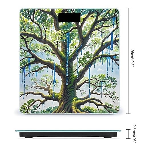 Digital Bathroom Scale for Body Weight Scale with Bright LCD Display High Accuracy Step-On Technology Auto On/Off Suspension Abstraction Digital Scales 400 Lbs /180kg