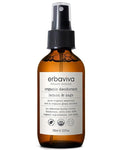 Erbaviva Lemon &amp Sage Organic Deodrant 3.5 Fl Oz - Underarm Spray with Powerful All Natural Essential Oils - Unisex Warm &amp Woodsy Smelling Deodorant For Odor Protection Aluminum and Chemical