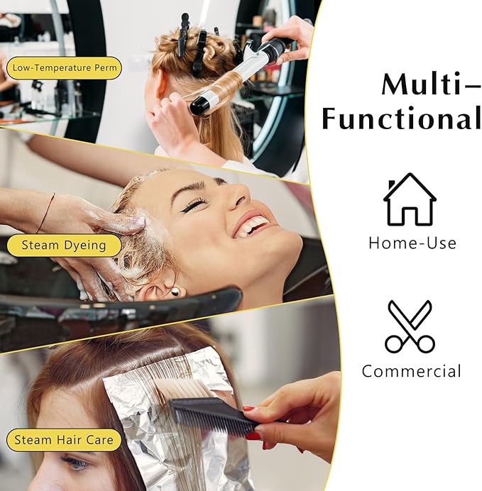 Professional Vertical Salon Hair Steamer 110V 500W Vertical Nano Hair Steamer Hair Color Processor with Smart Touch Control Display Salon Salon Spa Equipment Anion Hair Color Processor