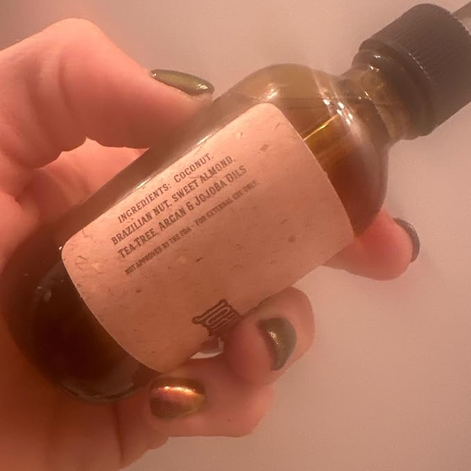Johnny Slicks Organic Beard Oil | Moisturize Soften Promote Hair Growth Reduce Itch (US Made Veteran Owned Handcrafted with Clean Ingredients) Rugged
