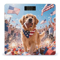 Digital Bathroom Scale for Body Weight Scale with Bright LCD Display High Accuracy Step-On Technology Auto On/Off Patriotic Dogs Digital Scales 400 Lbs /180kg