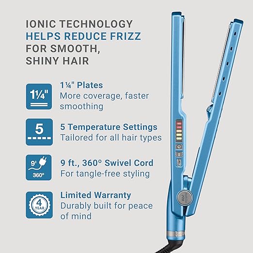 BaBylissPRO 1 1/4 Digital Ionic Flat Iron Hair Straightener Shorter Plates