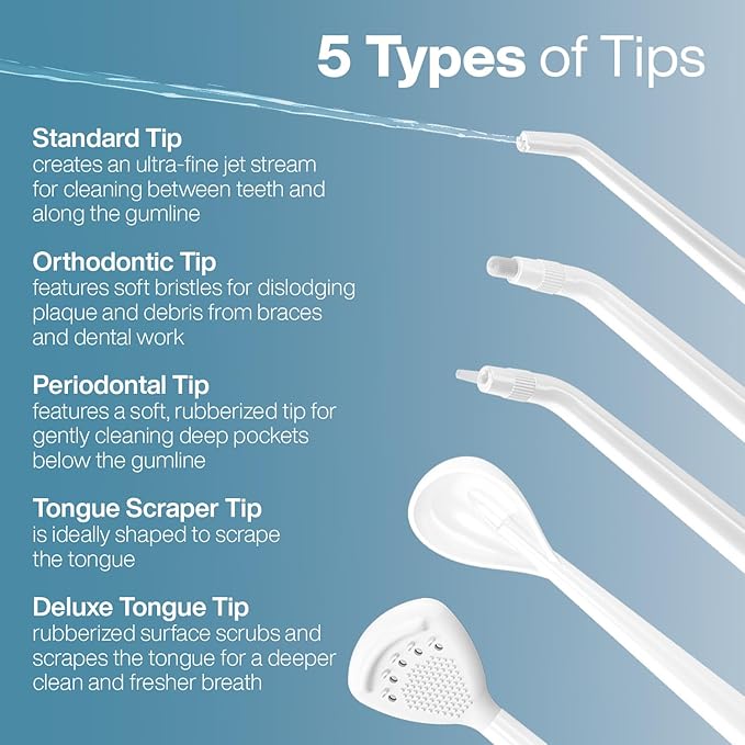 AquaSonic Aqua Flosser PRO - Rechargeable Electric Cordless Water Flosser for Teeth Gums &amp Tongue - Waterproof Modern Design 300ml Large Tank 3 Modes 6 Jet Tips Deluxe Tongue Nozzle - Optic W