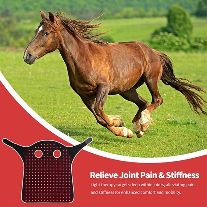 GOURIXIN Red Light Therapy for Horses Head Portable Wearable Infrared Light Therapy Wrap for Equine Head Injuries Recovery