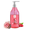 NUTRIGLOW NATURAL'S English Rose Shower Gel With Mulberry Extract For Long Lasting Freshness Gentle Cleansing Deep Moisturisation No Sulphates 300 ml