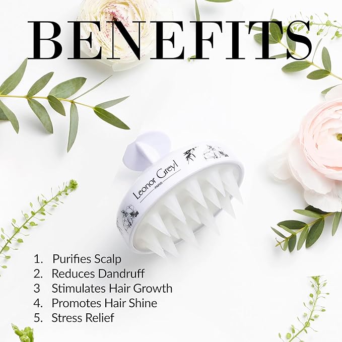Scalp Massager Hair Growth by Leonor Greyl - Award Winning Luxury Scalp Massager Brush. Purifies and Stimulates the Scalp to Promote Hair Growth Shine and Strength