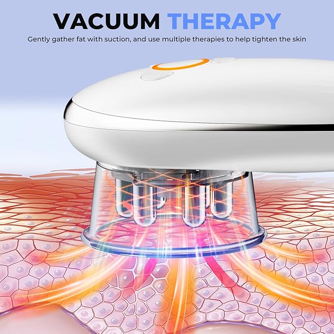 Longzhuo 3 in 1 Body Sculpting Machine Portable Massager Electric Body Sculptor 2 Modes 4 Functions Skin Tightening Cupping Therapy &amp Red Light for Belly Waist Arms Legs and Face