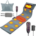 KOCASO Full Body Massage Mat with Heat - 10 Vibration Motors &amp 9 ModesBack Massager Neck Massager with with Neck Massage Pillow Timer Anti-Slip Bottom