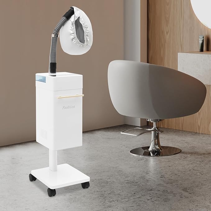 110V 600W Nano Hair Steamer Machine Professional Micro Mist Salon Hair Processor Salon Spa Equipment Vertical Nano Hair Steamer for Deep Hair Care Repair Hair Styling
