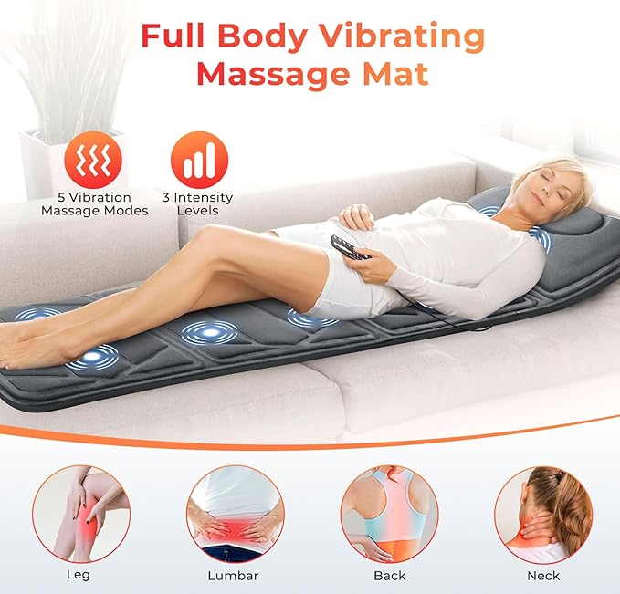Back Massager with Heat Massager Pad