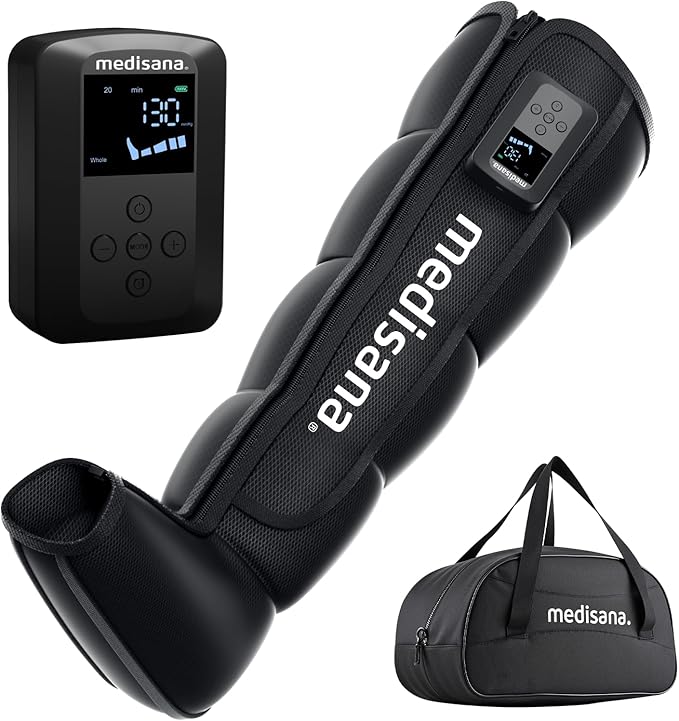 Medisana Leg Compression Massager Cordless Rechargeable Air Pressure Boot with Multi-Customize Modes Intensities &amp Timer Leg Compression for Circulation Pain Relief Recovery Christmas Gifts