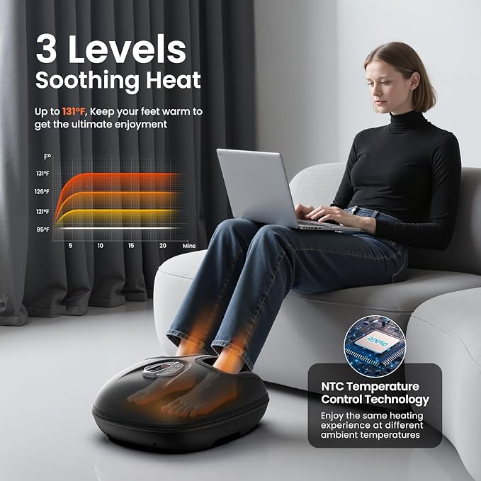 RENPHO Foot Massager and Active Mini Thermacool Massage Gun