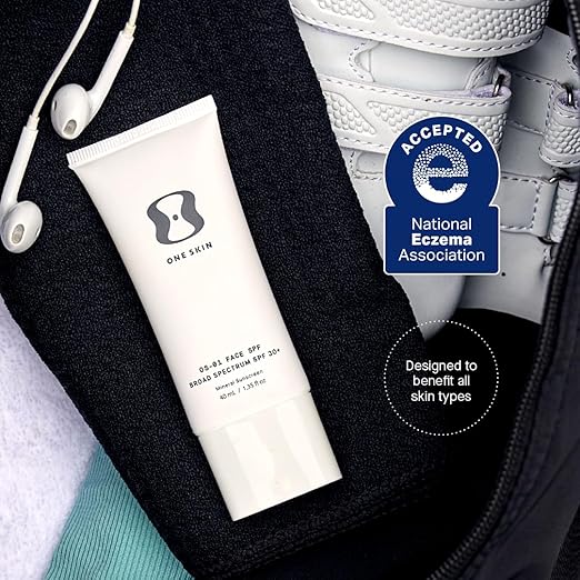 OneSkin FACE SPF OS-01 Peptide Broad Spectrum SPF 30+ Mineral Sunscreen- Scientifically Proven to Protect Skin from UV Aging Includes Potent Antioxidants For All Skin Types Including Sensitive Skin