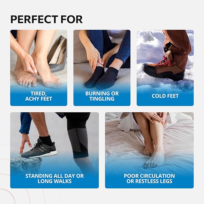 EMSense Triple Therapy Foot Massager | 3 in 1 Cordless &amp Portable Massager with 3 Vibration Modes &amp 3 Heat Levels - 1 Pack